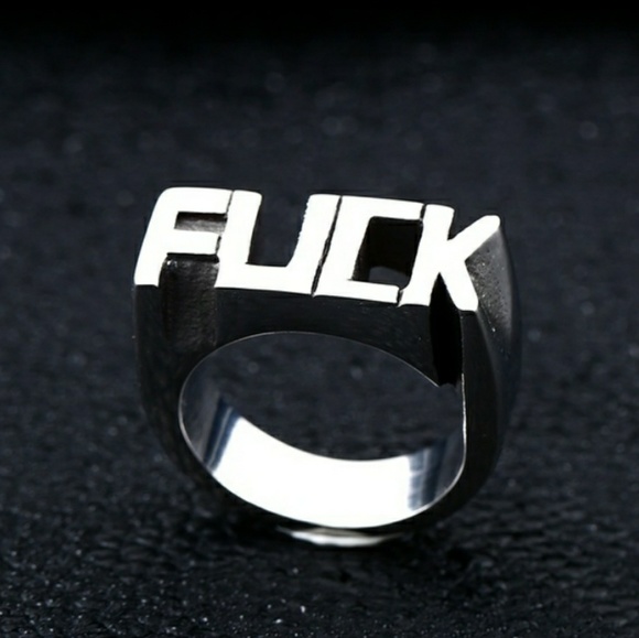 Rock Your Face!  Stainless Steel Ring - Picture 3 of 3